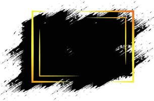 Black Frame brush stroke vector and white background