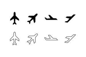 avión icono conjunto vector diseño modelo. avión mosca icono vector