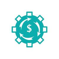 dinero invertir logo icono vector