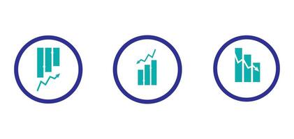 Financial Arrows Up And Down. Vector Graph Chart With Increase, Decrease