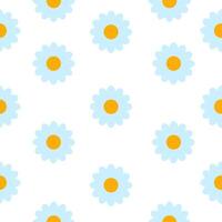 Vector seamless pattern with flowers. Vector illustration background.