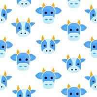 Vector seamless pattern with cow. Vector illustration background.