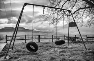 Old children's swings photo