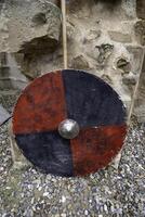 Old medieval shield photo