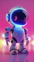 AI generated Futuristic Fusion. 3D Rendering of a Robot with Human-like Design, Evoking a Sense of Wonder and Imagination photo