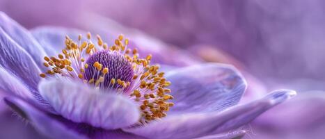 AI generated Macro Beauty. Capturing the Exquisite Details of a Beautiful Flower. photo