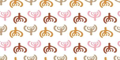 Abstract Seamless Patterns with natural colorful shapes Leaves or Coral on white background. Trendy hand drawn illustration in flat style for wrapping paper, textile print, wallpaper vector