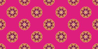 Seamless pattern of Indian Mandala. Vintage decorative elements. Hand drawn background vector