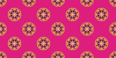 Seamless pattern of Indian Mandala. Vintage decorative elements. Hand drawn background vector