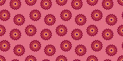 Seamless pattern of Indian Mandala. Vintage decorative elements. Hand drawn background vector