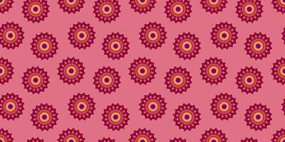 Seamless pattern of Indian Mandala. Vintage decorative elements. Hand drawn background vector