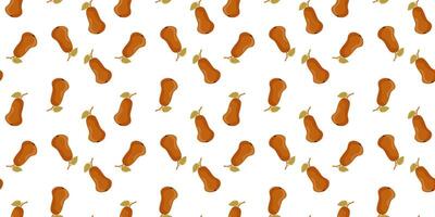 Seamless pattern of pears in cartoon style vector