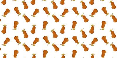 Seamless pattern of pears in cartoon style vector