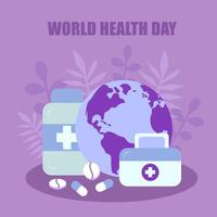 World Health Day. Flat vector illustration.