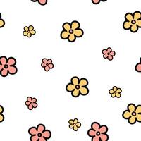 Flowers seamless pattern vector