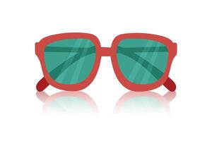 Sunglasses isolated on  white. Nostalgia concept. Vector illustration in flat style.
