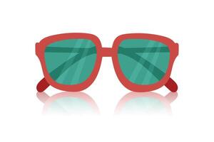 Sunglasses isolated on  white. Nostalgia concept. Vector illustration in flat style.