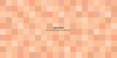 Abstract peach tone geometric mosaic pattern decorative ornament background vector illustration.