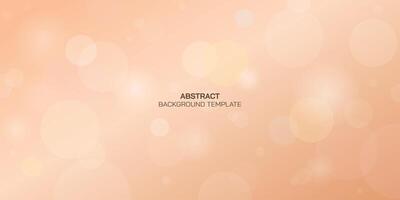 Various bokeh on blurred peach tone background. Bokeh sunshine glows sparkle vector illustration.