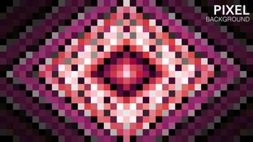 Geometric square gradient red color background design pixel style. vector illustration.  luxurious and dynamic effect