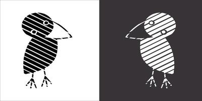 Illustration vector graphics of crow icon