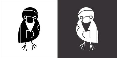 Illustration vector graphics of crow icon