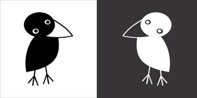 Illustration vector graphics of crow icon