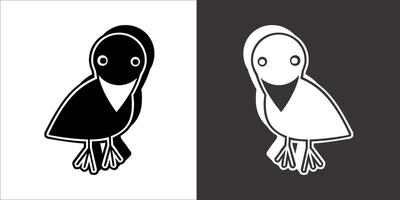 Illustration vector graphics of crow icon