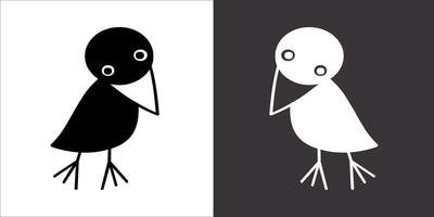 Illustration vector graphics of crow icon