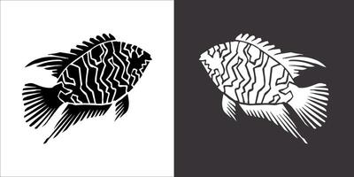 Illustration vector graphics of fish icon