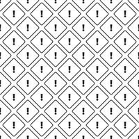 A seamless pattern with an exclamation mark. Endless pattern on white background. vector