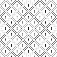 A seamless pattern with an exclamation mark. Endless pattern on white background. vector