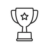 Trophy line icon. Trophy cup, winner cup, victory cup vector icon. Reward symbol sign for web and mobile.