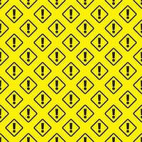 A seamless pattern with an exclamation mark. Endless pattern on yellow background. vector