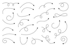 Curved dotted arrow. Zigzag arrow stripes design with dotted lines. vector