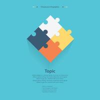 A Corporate infographics vector elements in flat business colors, for presentation. Jigsaw Infographic vectors, cycle diagram, puzzle jigsaw graph vector