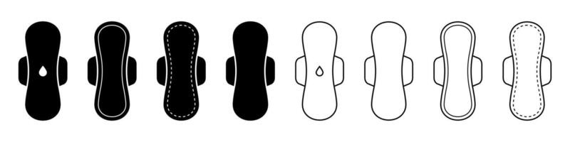 femenino higiene almohadilla icono aislado en blanco antecedentes. higiene sanitario uno soltar servilleta producto símbolo vector icono para sitio web o móvil aplicación