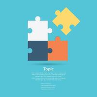 Jigsaw Infographic vectors, cycle diagram, puzzle jigsaw graph vector illustration