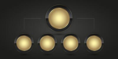 Chart of circles and Luxury circles object vector infographic design. collection of premium Vector illustration