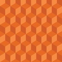 A orange coloured cube background vector