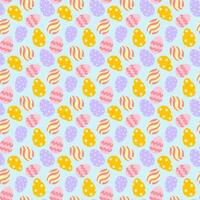 Seamless pattern with easter eggs vector