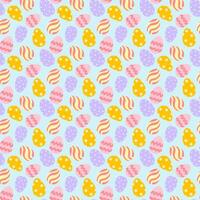 Seamless pattern with easter eggs vector