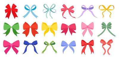 Set of ribbon bows vector