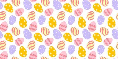 easter eggs seamless pattern vector