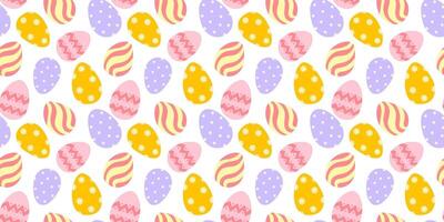 easter eggs seamless pattern vector