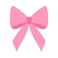 pink bow isolated on white vector