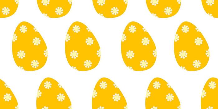 seamless pattern with easter eggs vector