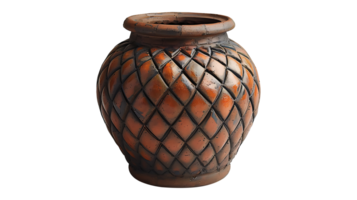 AI generated Old clay pot on a transparent background png