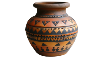 AI generated Old clay pot on a transparent background png