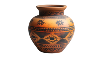 AI generated Old clay pot on a transparent background png